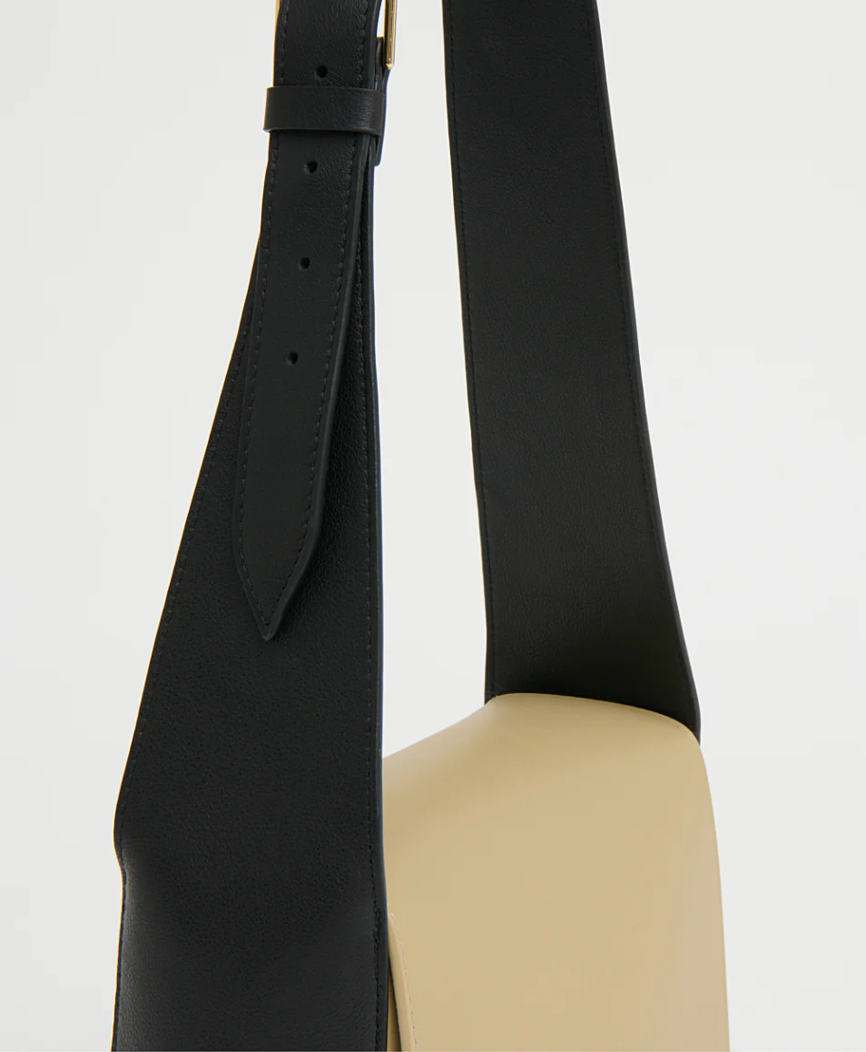 Box Shoulder Bag - Khaki/Black - Image 4