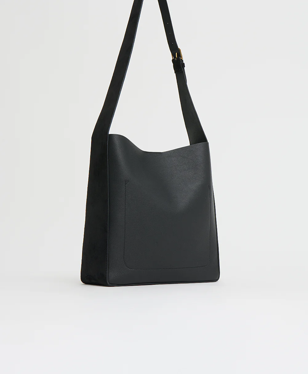Box Tote - Black/Black Suede - Image 2