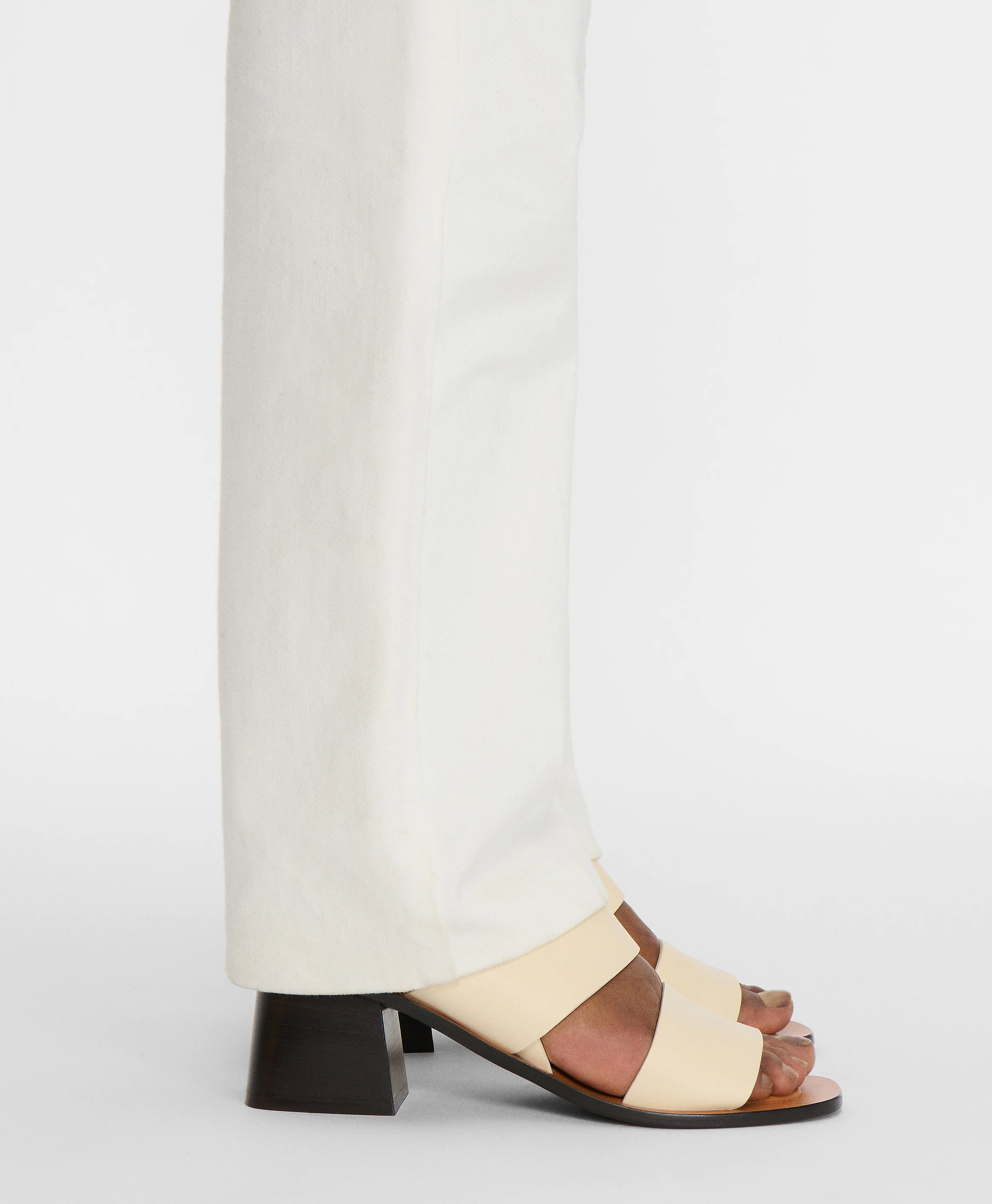 Double Strap Heeled Sandal - Chocolate - Image 5