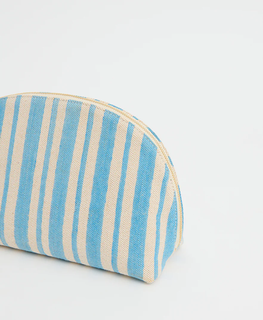 Limited Edition Pascucci Bellezza Pouch - Baby Blue Stripe - Image 4