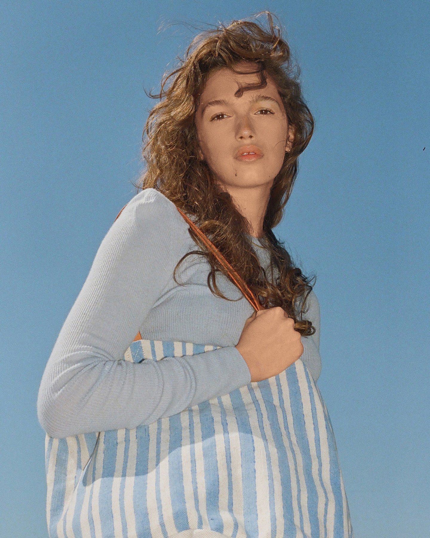 Limited Edition Pascucci Bag - Baby Blue Stripe - Image 7