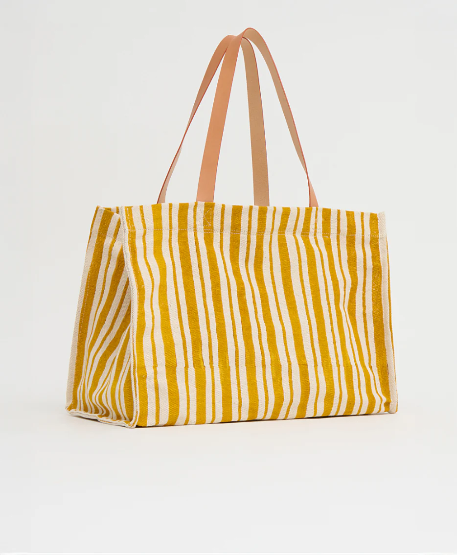 Limited Edition Pascucci Riga Tote - Yellow Stripe - Image 3