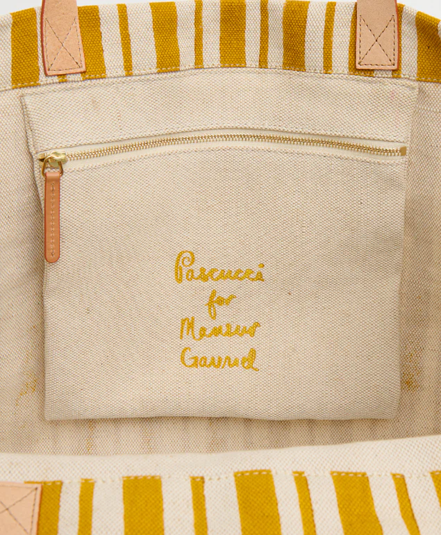 Limited Edition Pascucci Riga Tote - Yellow Stripe - Image 6
