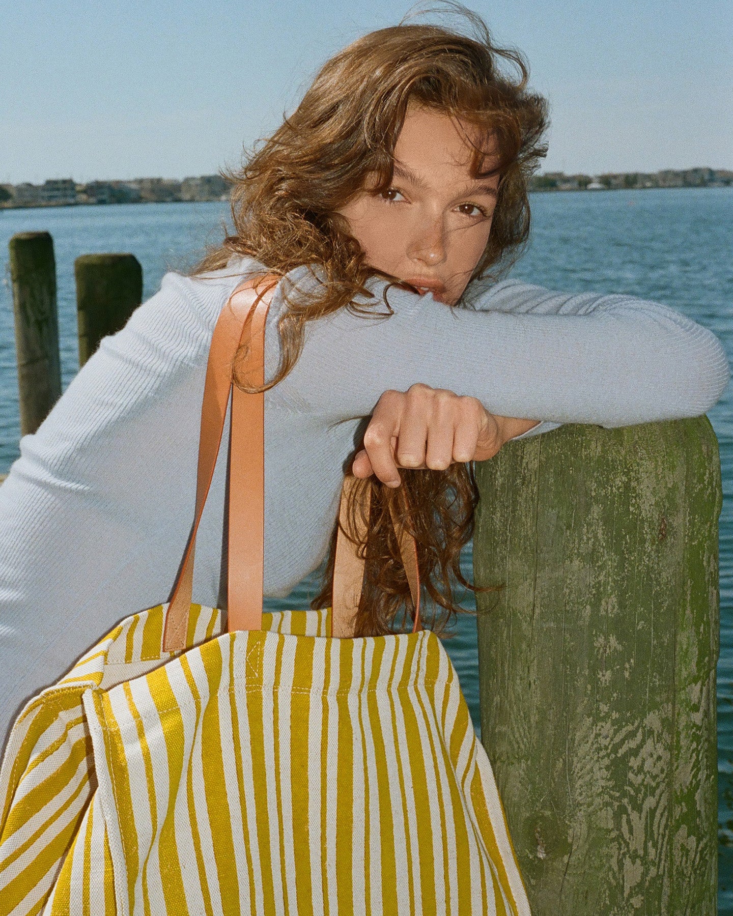Limited Edition Pascucci Riga Tote - Yellow Stripe - Image 7