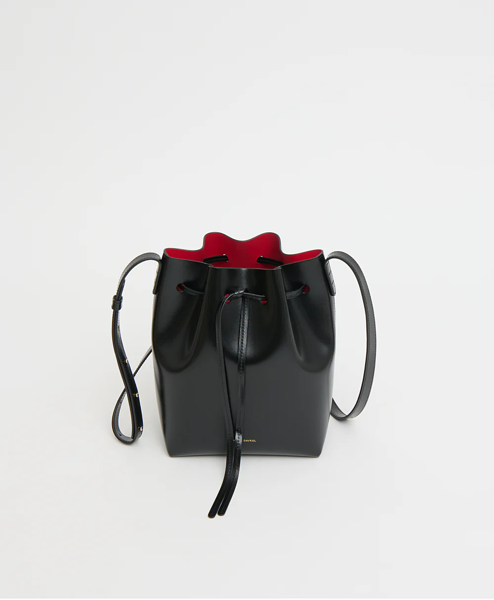 Mini Bucket Bag- Spazzolato/Black/Flamma - Image 3