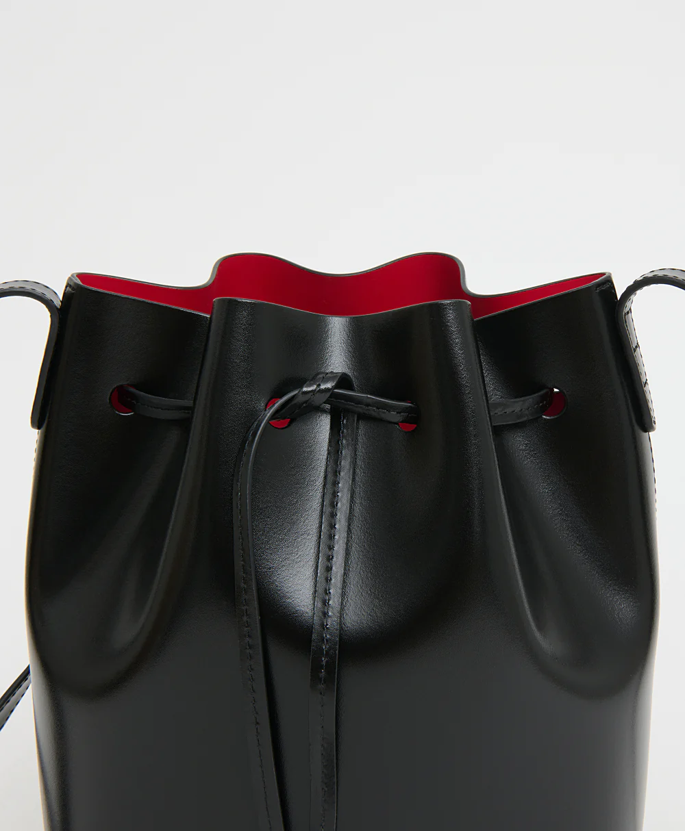 Mini Bucket Bag- Spazzolato/Black/Flamma - Image 4