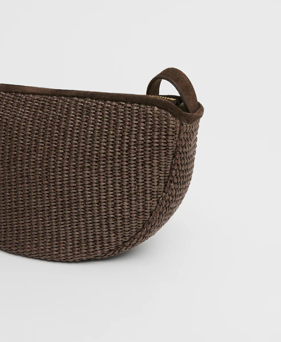 Moon Sling - Ebony Raffia/Ebony Suede - Image 4