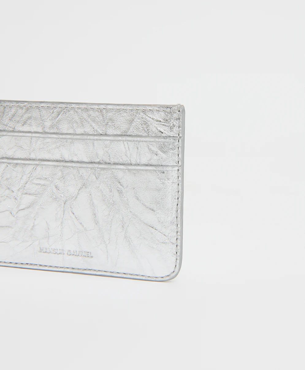 Pocket Card Holder - Crinkled Silver - Image 3