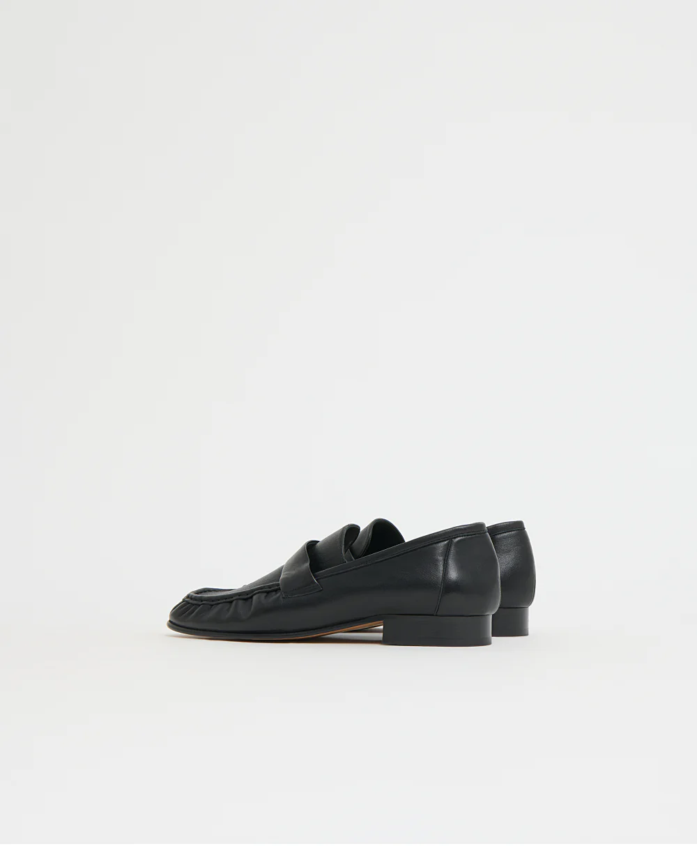 Ruched Loafer - Black - Image 4