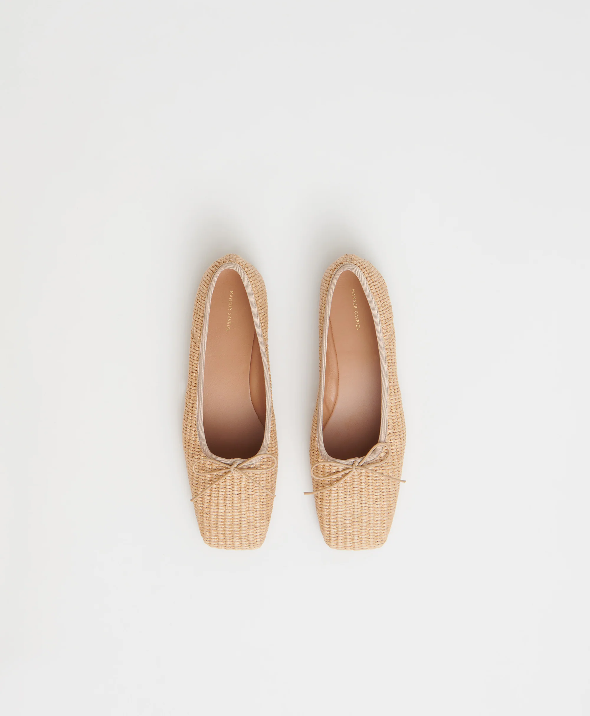 Square Toe Ballerina - Natural Raffia - Image 5
